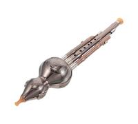 Healifty Traditional Chinese Hulusi Flute B Key Copper-plated Triple-tone Gourd Wind Instrument for Beginners and Adults Portable Musical Cucurbit Flute for Practice and Performance