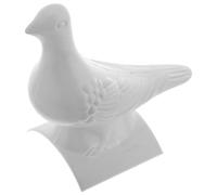Healifty Traditional Chinese Style Roof Decoration White Resin Peace Dove Figurine Plastic Bird Statue Roof Ornament for Architectural Models and Home Decor