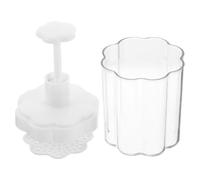 Healifty Travel Container Foam Maker for Face Wash and Shampoo, Refillable Portable Plastic Cosmetic Bottle with Pump for Skincare and Makeup Storage, White Pattern