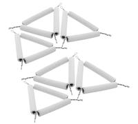 Healifty Triangular Ceramic Holder 6Pcs Iron Wire for Chemistry Lab Experiments Clay Crucible Support Junior and Senior High School Use