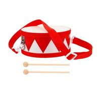 Healifty Two-sided Hand Playing Drum Kit for Boys and Girls Wooden Snare Drum Adjustable Strap Percussion Instrument for Toddlers and Boy Girl Musical Education