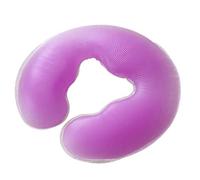 Healifty U-Shaped Hole Pillow Face Massage Sleeping Lying Pillow Silicone Pad for Beauty Salon Spa Massage Parlors 1PC (Purple)