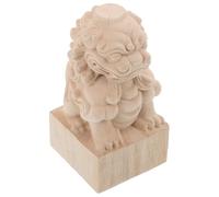 Healifty Unfinished Decorative Posts for Post Or Finials Railing Wooden Lion Can and Artificial Vintage Style Be Painted Stained Ornaments Bridges Garden Outdoor for Home