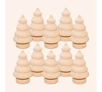 HEALIFTY Unfinished Wooden Doll DIY Crafts Tree Peg People Home Decor Ornament 10pcs
