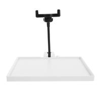 Healifty Universal Mic Stand Clamp Tray with Abs Material and Efficient Cable Management, Adjustable Accessory Shelf for Studio Recording and Home Studios, Compatible with Microphones