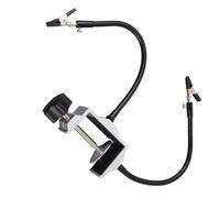 Healifty Universal Soldering Iron Holder Easy to Install with Alloy Construction Multifunctional Soldering Station Arm Silver Metal Rack Random Color for Precise Electronics