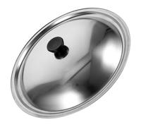 Healifty Universal Stainless Steel Cooking Pot Lid 10-inch Round Pan Cover Heat Resistant Rim for Stock Pots Frying Pans and Woks Versatile Grease Splatter Guard for Kitchen