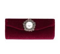 Healifty Velvet Small Lipstick Case with Mirror Portable Wine Red Lipstick Holder for Purse for Women Travel Makeup Accessories