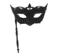 Healifty Venetian Half Face with Holding Stick Lightweight Carnival Dress Up Mask for Women and Men Halloween Mardi Gras Party Prom Ball
