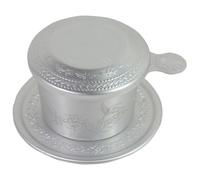 Healifty Vietnamese Coffee Dripper Set Aluminum Drip Filter Patterned Design for Travel Outdoor Use Reusable Coffee Maker