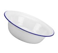 Healifty Vintage Deep Enamel Dish Heavy Duty Non Chip Roasting Tray with Classic Retro Design Multi Use Baking Bowl for Pies Cakes Oven and Camping