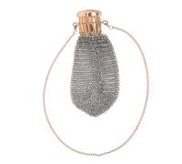 Healifty Vintage Metal Mesh Coin Purse Twist Lid Wallet Small Portable Change Storage Box for Women Retro Mini Treasure Chest with Chain Holder for Travel and Jewelry