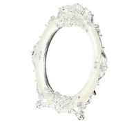 Healifty Vintage Retro Tabletop Makeup Mirror Silver Metal Cosmetic Mirror for Bedroom Desktop Dressing Lightweight with Smooth Polishing and Clear Reflection