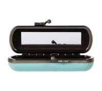 Healifty Vintage Single Lipstick Case Mirror, Portable Lipstick Storage Box in Light Texture, Solid Lip Balm Holder for Travel and Jewelry Organization