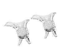 Healifty Vintage Style Chinese Glass Whiskey Cups 30ml, 2pcs Artificial Archaize Wine Drink Glasses for Spirits, Office Decor, Home Bar Entertaining