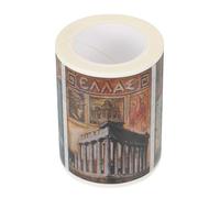 Healifty Vintage Washi Tape Roll for Scrapbooking Diy, Decorative Postage Stamp Style Paper Tape, Multi-color Journal Stickers for Writing Notebook and Diary Craft