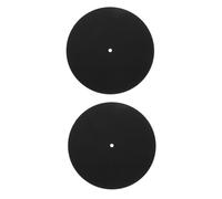 Healifty Vinyl Record Protective Pads to Increase Friction Non-slip Black 2pcs Felt Turntable Disc Pads for Record Player Discs for Home Using