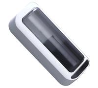 Healifty Wall-mounted Grey Utensil Drying Case with Drain Compartment, Chopstick and Silverware Holder for Kitchen Storage and Organization