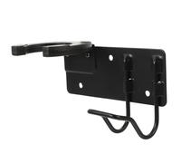 Healifty Wall-mounted Mic Hanger Sturdy Iron Microphone Holder with Wire Rack Space-saving Wireless Mic Hook for Broadcasting Rooms and Video Studios