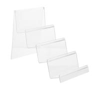 Healifty Wallet Display Stand Multi-function Display Rack 4-layer Acrylic with Geometric Design for Tabletop Storage for Wallets and Mobile Phones in Shops and Shopping Malls