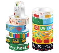Healifty washi tape 12 Rolls Scrapbook Decor Craft Tape Self-adhesive Sticker Multi-function for Envelopes Back-to-school Season
