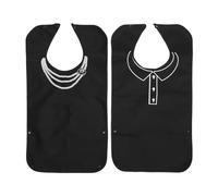 Healifty Waterproof Adult Dining Bibs with Adjustable Buckle Comfortable Cotton Towels Practical Feeding Bibs for Elders and Adults Mealtime Protection