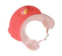 Healifty Waterproof Infant Shower Cap Plastic Protective Bath Hat Red Safety Visor Hat with Quick Side Release Buckle Reduces Water Phobia Risk for Toddlers and Children During Bathing