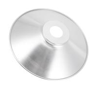 Healifty Waterproof Outdoor Aluminum Reflective Lamp Shade 35cm Medium Size Silver 4.5cm Center Hole for Industrial Workshop Factory Lighting