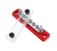 Healifty Way Battery Busbar Terminal Block with Terminals Red Electrical Power Distribution Panel for Automotive Car Boat and Solar Wiring Space Efficient Design for Stable Connections and