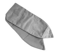 Healifty Weighted Light Blocking Sleep Mask with Adjustable Fit and Ventilated Beaded Structure, Grey Polyester Eye Cover for Flights and Office Use, Cushioned Wings Reduce Dryness