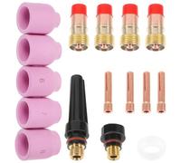 Healifty Welding Gas Nozzle Cups Kit Nozzle Tips Kit Copper Plastic Ceramic Welding Consumables for Aluminum Alloys and Stainless Steel Experienced and Novice Welders