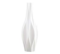 Healifty White Ceramic Flower Vase, Simplicity in European Style, High Vase for the Home, Living Room, Size M