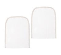 Healifty Wig Frontal Lace Net Closure 2Pcs Dark Brown Breathable Soft Lace Hairpiece Nets for Wedding and Stage Use