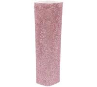 Healifty Wireless Handheld Microphone Rhinestone Sleeve Cover, Pink Mic Bling Protector for Stage Performance, Karaoke Party, Singer Cordless Mic Handle Glitter Sleeve
