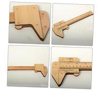 Healifty Wood Caliper Ruler Wooden Measuring Tool High Hardness Wear Resistant Scale for Students Engineering Drawing and Cutting School Gauge