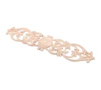 Healifty Wood Carved Appliques Elegant Solid Wood Door Decorations Khaki Color Intricate European Style Patterns Versatile Use Easy to Install for Home Decor