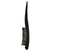 Healifty Wood Handle Boar Bristle Hair Brush, Three-Row Pin Tail Comb for Slick Back and Teasing, Hard Bristle Smoothing Brush Suitable for Thick and Fine Hair Styling