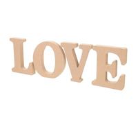 Healifty Wooden Alphabet Letters DIY Decorative Craft Decor 4pcs (l+o+v+e) Party Accessory for Home Office Desk and Table Decoration