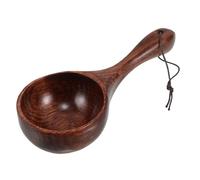 Healifty Wooden Bathing Water Scoop with Comfortable Grip and Short Handle Versatile Use for Bath Water and Plants for Bathroom and Household Use