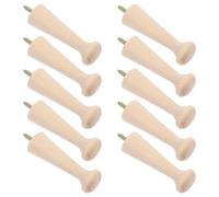 Healifty Wooden Coat Hooks 10Pcs Solid Wood Shaker Pegs Wall Mounted for Entryway Bedroom Bathroom Hanging Coats Hats Scarves Towels Screw Installation