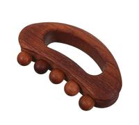 Healifty Wooden Gua Sha Massage Tool with Five Semi-Circle Balls, Carbonized Beech Wood Facial Scraper for Deep Tissue Therapy, Manual Body Massage Accessory for Home Use