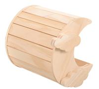 Healifty Wooden Hamster Hideout Hut, Moon Shaped 7.07X6.48 Small Animal Hideaway, Cage Accessory for Hamsters and Gerbils, Indoor Play Shelter