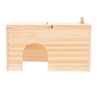 Healifty Wooden Hamster Nest Small Pet Sleeping House Hamster Playground Hideout Pet Supply Natural Wood Habitat for Small Animals