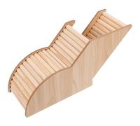 Healifty Wooden Hamster Tunnel Hideout House for Small Pets, Natural Wood Hamster Hideaway Arch Bridge, Suitable for Guinea Pigs, Chinchillas, and Small Animal Habitats