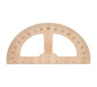 Healifty Wooden Measuring Ruler for Teachers, Large Triangle Protractor Teaching Tool, Classroom Measuring Instrument for Education and Drafting