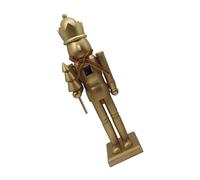 Healifty Wooden Nutcracker Figure with Bow Tie Handcrafted Christmas Soldier Ornament for Xmas Tree Table Shelf Festive Home Decor Traditional Holiday Decoration