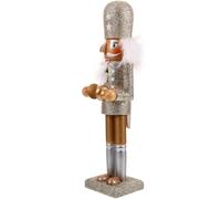 Healifty Wooden Nutcracker Soldier Decoration 30cm Coffee Colour with Smooth Finished Surface and Safe to Handle for Christmas Holidays Table Decor