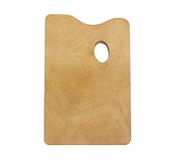 Healifty Wooden Paint Palette Square Oil Painting Palette with Thumb Hole for Acrylic Watercolor Oil and Gouache Paint