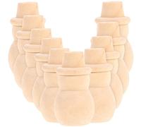 Healifty Wooden Peg Dolls DIY Unfinished Wooden People Snowman Dolls Smooth for Paint Waldorf Kids Pendants 10 Pcs