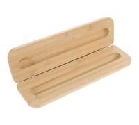 Healifty Wooden Pen Box for Office Supplies Natural Bamboo Pen Storage Case with Packaging Suitable for Desk Organization and Stationery Storage